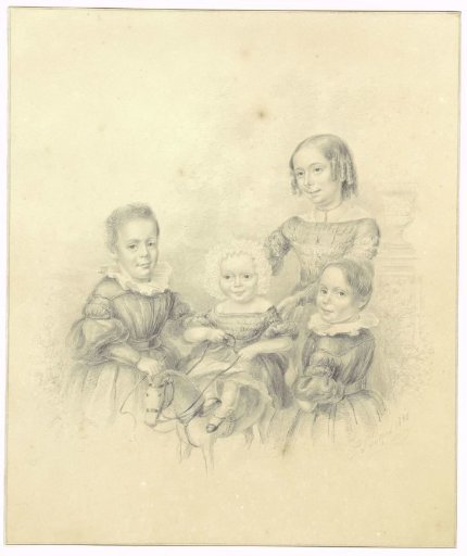 Group portrait of the four children of the Ooster family
