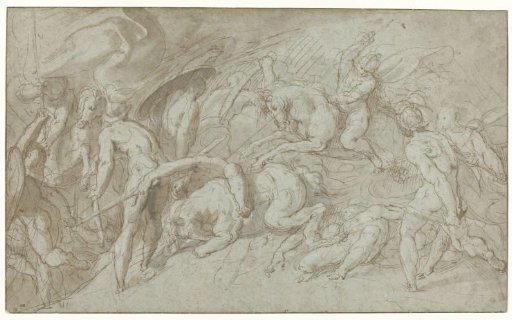 Naked warriors in combat