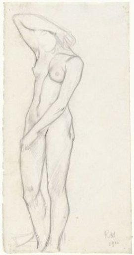 Standing nude woman