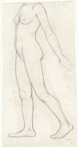 Walking female nude
