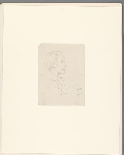 Sketch of Henriëtte Roland Holst-van der Schalk, in profile