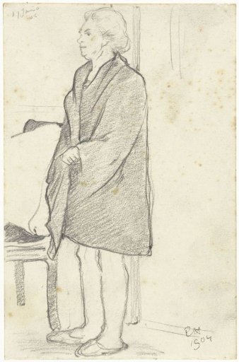 Standing woman on slippers (Mrs. van der Schalk-van der Hoeven?)