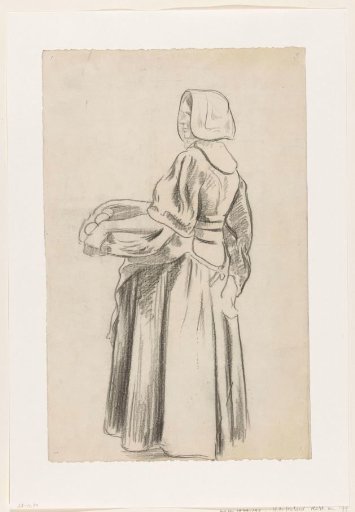 Standing Huizer girl with fruit basket