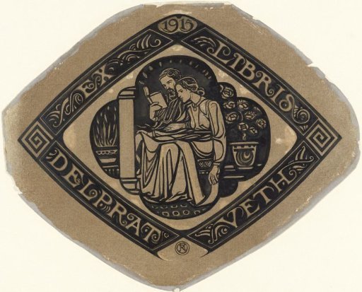 Design for an ex libris for D.A. Delprath-Veth