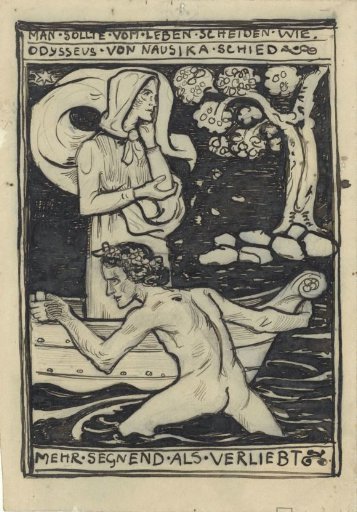 The farewell of Odysseus and Nausicaa