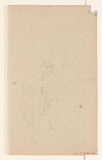 Sketch of Two Men by a Ladder