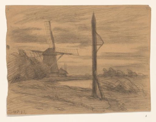 Landscape with a Pole and Windmill
