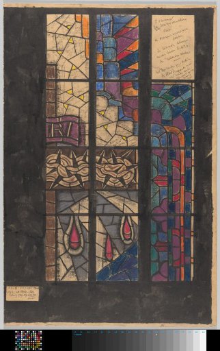 Design for a window in the South Transept of the Cathedral in Utrecht