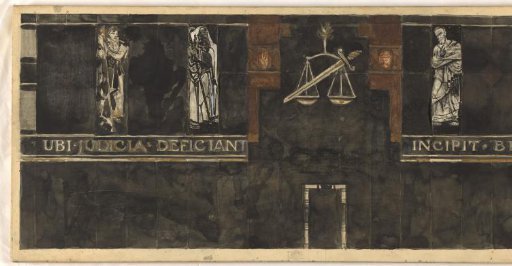 Third design for marble decoration in the High Council in The Hague