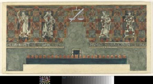 Fourth design for marble decoration in the High Council at The Hague