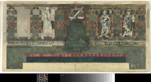 Fifth design for marble decoration in the High Council at The Hague