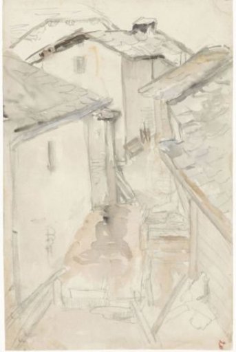 Alley between old houses