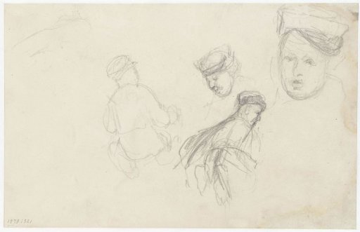 Four sketches of figures