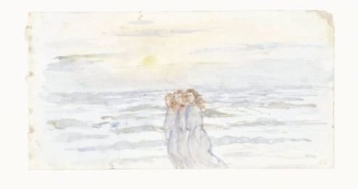 Three girls, by the sea