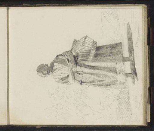 Peasant woman with a basket