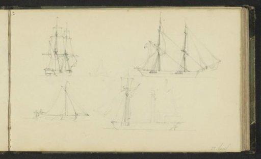 Study Sheet with Sailing Ships
