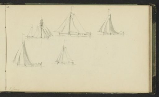Study Sheet with Sailing Boats and Ships
