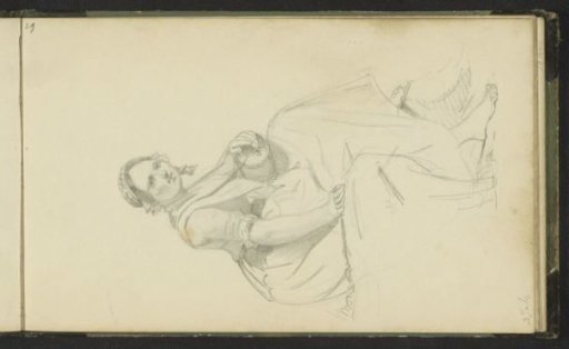 Seated woman with a drum