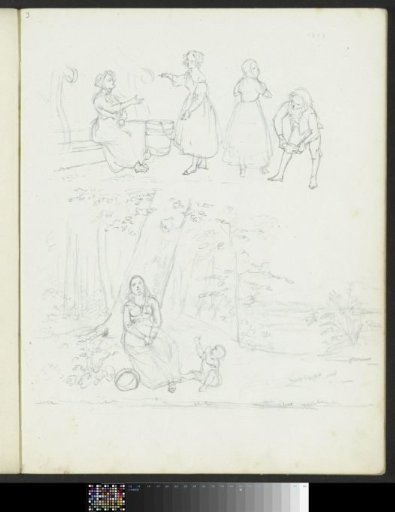 Woman with child under a tree