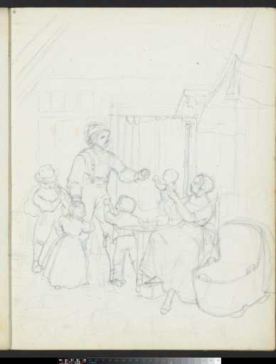 Peasant family in an interior