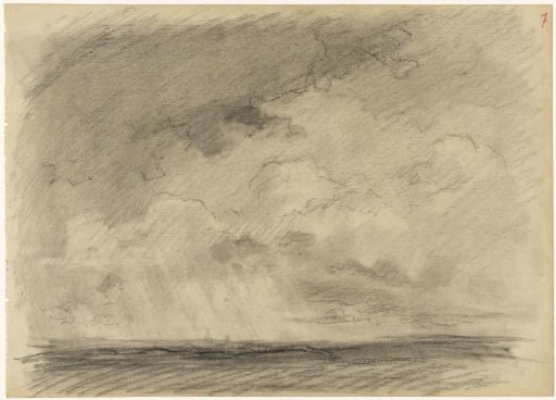 Landscape with dark clouds