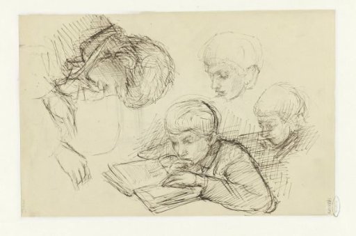Four studies of a reading boy