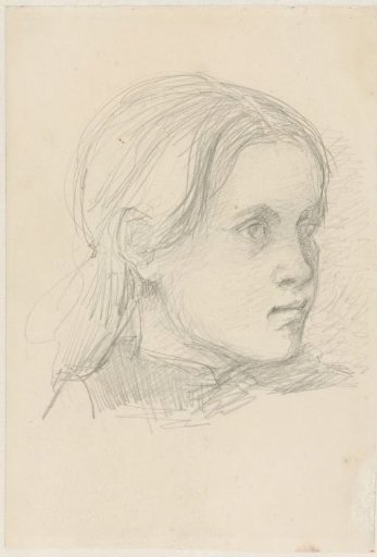 Girl's Head, Three-Quarter View to the Right