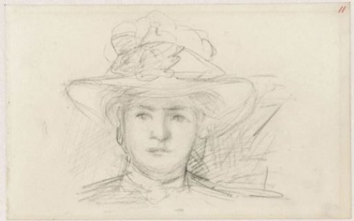 Head of a woman with a hat