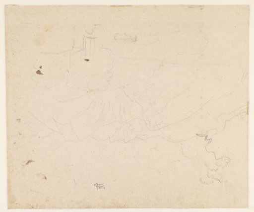 Sketch of a mountain landscape