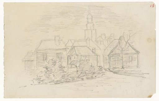 View of a Village with a Church