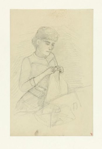 Woman doing needlework