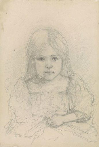 Girl, Half-Length, Frontal View