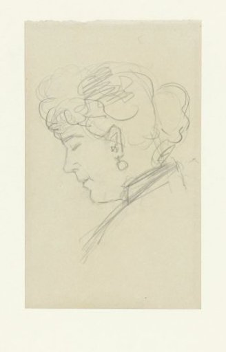 Head of a woman, in profile