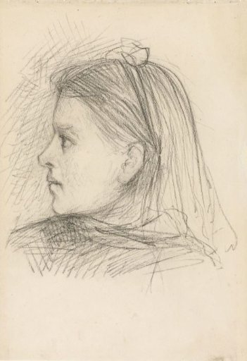 Girl's Head, in Profile to the Left