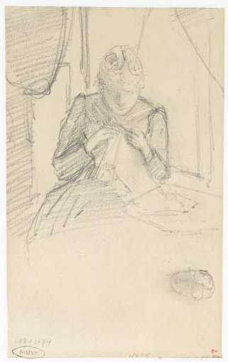 Woman Doing Needlework