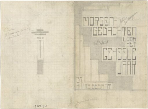 Design for the cover of the pamphlet Morning Thoughts for the Whole Year