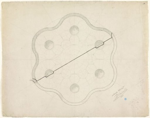 Design for a silver tea leaf container