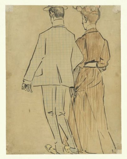 Walking couple