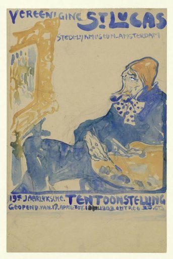 Design for the poster of the 19th Annual Exhibition of the St. Lukas Association at the Stedelijk Museum in Amsterdam