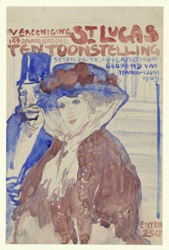 Design for the poster of the 19th Annual Exhibition of the St. Lukas Association at the Stedelijk Museum in Amsterdam