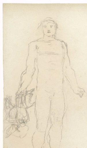 Standing Man with a Bird as a Sacrifice
