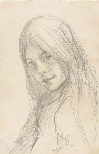 Portrait of a Girl with Loose Hair