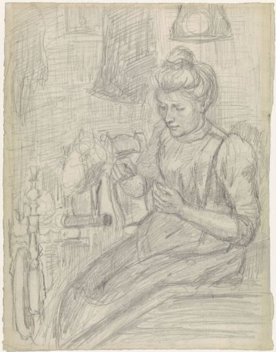 Spinning woman