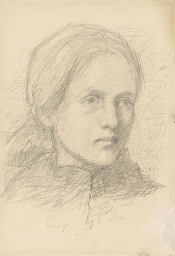 Head of a Girl, Three-Quarter View to the Right