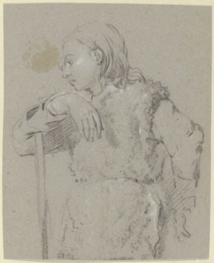 Shepherd Boy Leaning on a Staff