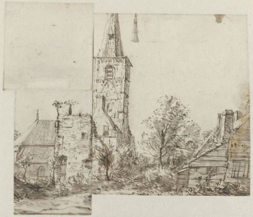 View of the Church Tower at Rijnsburg