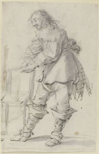 Standing Rider by a Chair