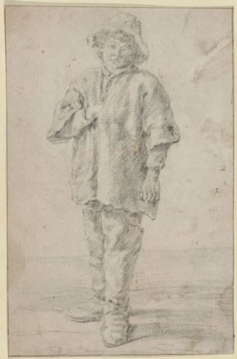 Standing Boy, his Right Hand Tucked in his Jacket