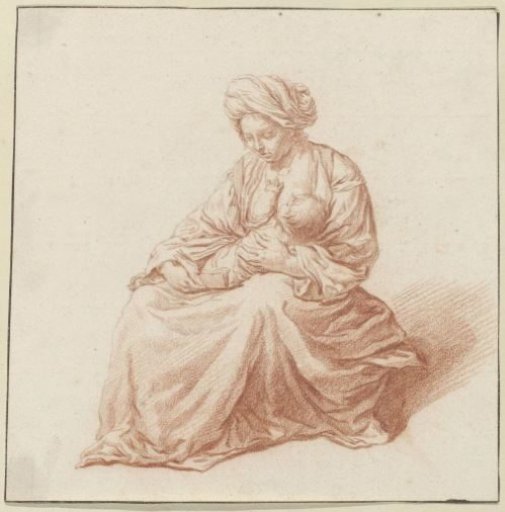 Seated Woman with Child at Her Breast