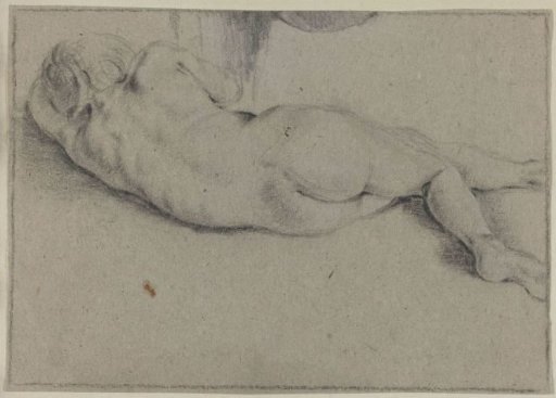 Reclining nude, seen from behind